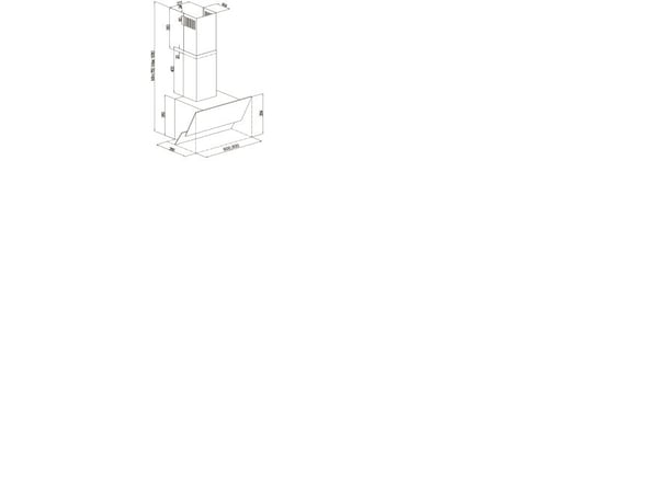 SILVERLINE Optima SL 3420-60 SR - Panser - skorsteinvinklet - bredde: 59.6 cm - dybde: 38.6 cm - ekstraksjon og resirkulasjon (-) - uten motor - svart