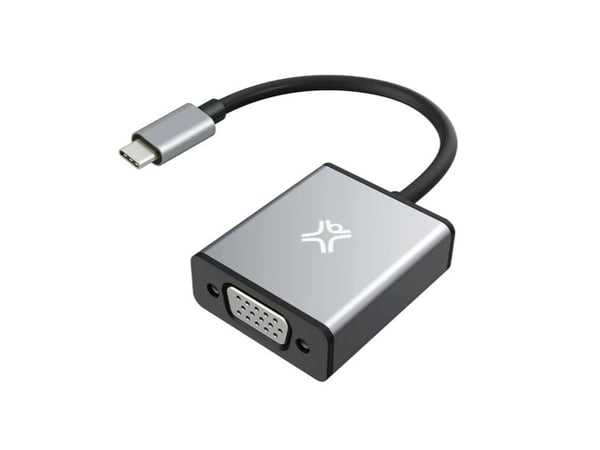 XtremeMac - Video adapter - USB-C (hann) til HD-15 (VGA) (hunn) - 1080p støtte 60 Hz - grå