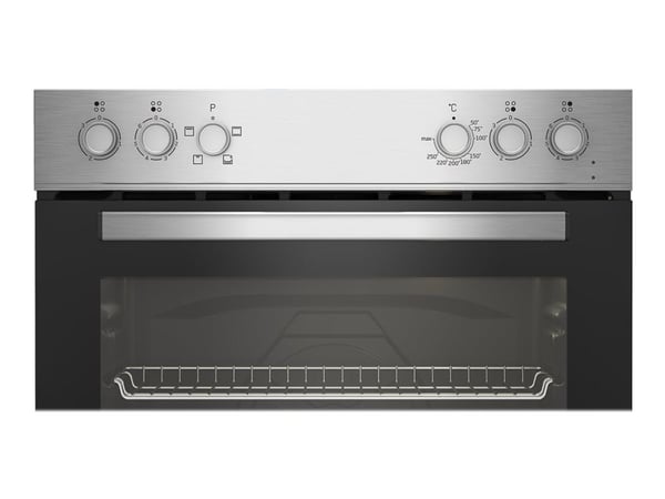 Beko BBUC12020X - Ugn med spisplatta - inbyggd - med självrengöring - rostfritt stål