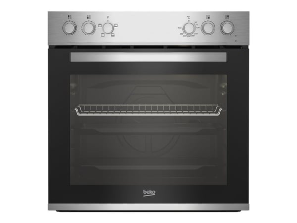 Beko BBUC12020X - Ugn med spisplatta - inbyggd - med självrengöring - rostfritt stål