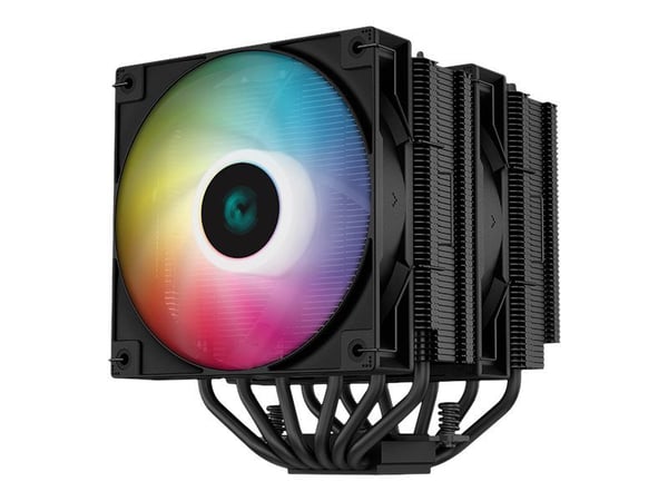 Deepcool AG620 BK ARGB - Prosessorkjøler - (for: LGA1155, LGA2011, LGA1150, LGA2011-3, LGA1151, AM4, LGA2066, LGA1200, LGA1700, AM5) - 120 mm - svart