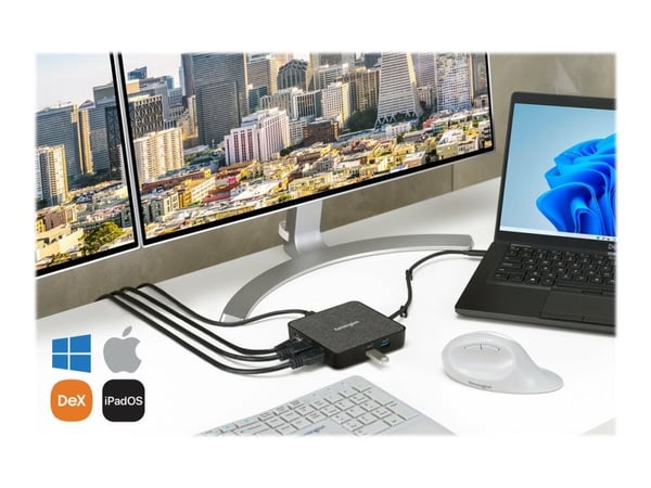 Kensington MD120U4 - Dokkingstasjon - USB-C / USB4 / Thunderbolt 3 / Thunderbolt 4 - 2 x HDMI - 1GbE, 2.5GbE