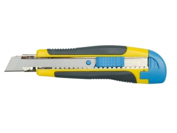Vorel kniv med brukket blad og gummiert grep 18 mm 76182 Vorel kniv med brukket blad og gummiert grep 18 mm 76182