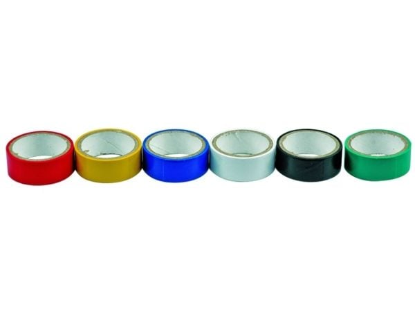 Vorel PVC-isoleringsband 19 mm x 3 m 6 st färg 75060