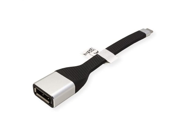 ROLINE 12033240, 0,13 m, USB Type-C, DisplayPort, Hanstik, Hunstik, Lige