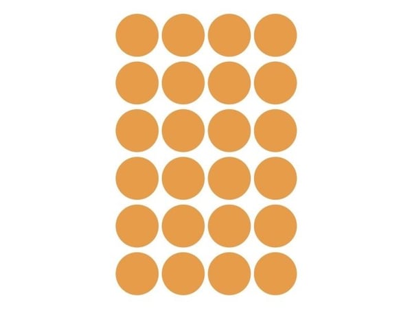Etiket Avery neon orange Ø18mm 3173 96stk/pak - (96 stk.)