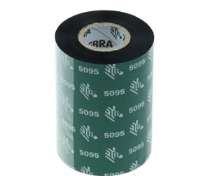 Zebra 5095 Resin - Svart - 110 mm x 74 m - skriveblekkbåndspåfyll (termooverføring) (en pakke 12) - for Zebra GX420, R2844, R402; GK Series GK420; ...