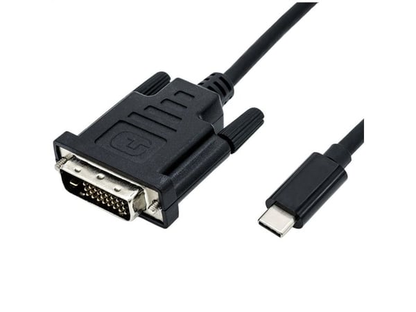 ROLINE 11045831, 2 m, DVI-D, USB Type-C, urosliitin, urosliitin, suora, suora