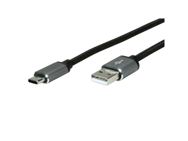 ROLINE 11029027, 0,8 m, USB A, USB C, USB 2.0, 480 Mbit/s, sortering