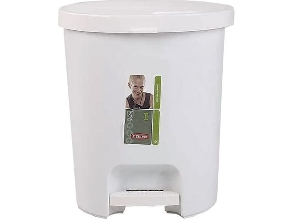 Søppelbøtte Curver med pedal 25L hvit (CUR000205)