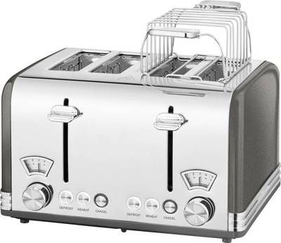 ProfiCook PC-TA 1194 - Brødrister - 4 skive - 4 Spor - antrasitt