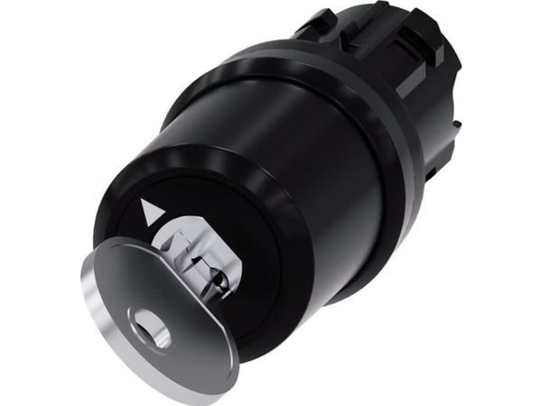 Kytkin avaimella 22mm pyöreä muovilukko nro ssg10 2 avaimella 2-pos. 0-I ilman itsekääntyvää 3SU1000-5BF11-0AA0