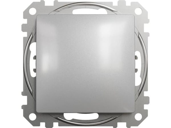 Schneider Electric Sedna Design, painonappi 1-napainen, hopea alumiini