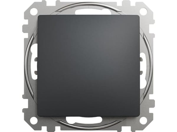 Schneider Electric Sedna Design, painike 1-napainen, musta antrasiitti