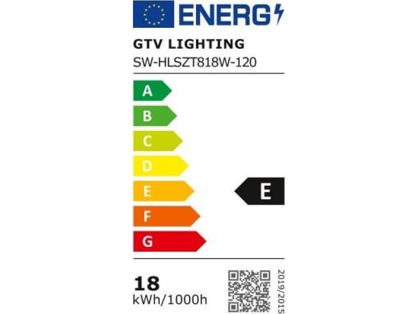 GTV LED-lysrør T8 1200 mm 18W 2150 lm 4000K 157 mA ensidig tilførsel SW-HLSZT818W-120