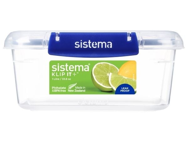sistema matoppbevaringsbeholder KLIP IT PLUS 1 l blå