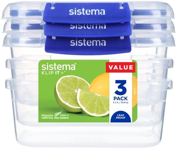 Sistema Rectangle Klip it Plus 3-pack 1 L