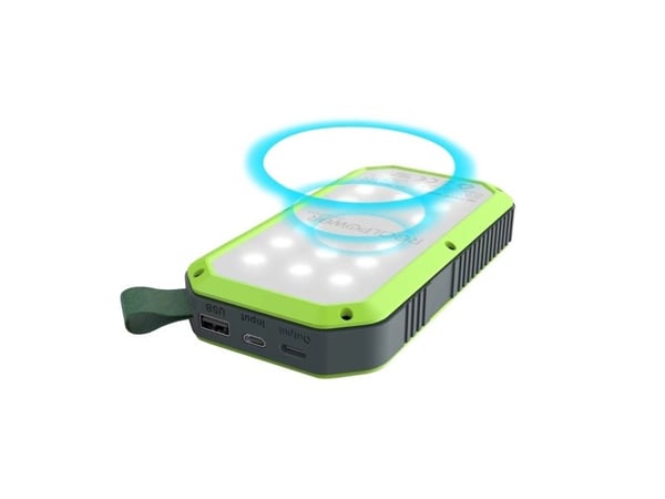 Ultron PB-10000, 10000 mAh, Lithium Polymer (LiPo), Trådløs lading, Sort, Grønn