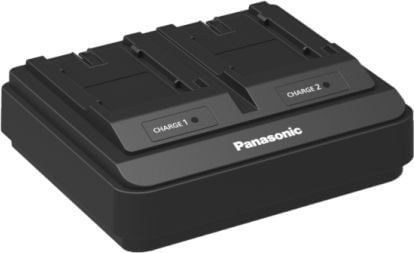 Panasonic AG-BRD50 - Batterilader + AC-strømadapter - 2 x batterier lader - 4000 mA - for Panasonic HC-X1200