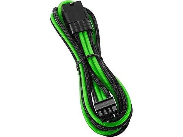 CableMod PRO ModMesh - Strømforlengelseskabel - 8-pins PCIe-strøm (hann) til 8-pins PCIe-strøm (hunn) - 45 cm - formstøpt - svart, lys grønn