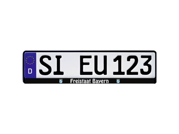 HP nummerskilt-holder i plast Freistaat Bayern svart (L x B x H) 13,5 x 53 x 1,5 cm