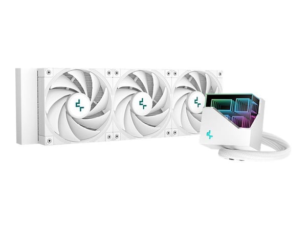 DeepCool LT720 WH, All-in-one-nesteenjäähdytin, 12 cm, 85,85 cfm, Valkoinen