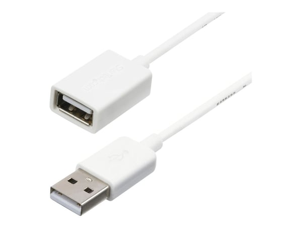 StarTech.com 3m USB2.0 m/f, 3 m, USB A, USB A, USB 2.0, Uros/naaras, Valkoinen