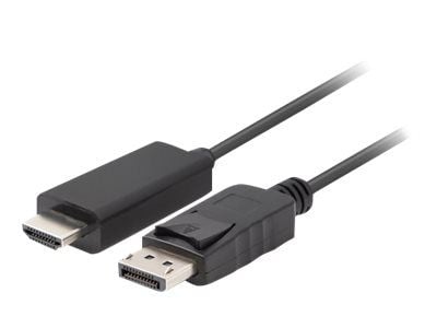 Lanberg - Adapterkabel - DisplayPort hann til HDMI hann - 1 m - dobbeltisolert - svart Lanberg - Adapterkabel - DisplayPort hann til HDMI hann - 1 m - dobbeltisolert - svart