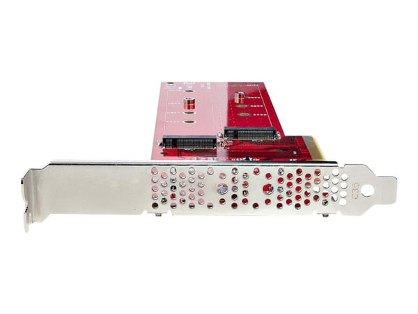StarTech.com Dual M 2 PCIe-adapterkort, PCIe x8/x16 til Dual AHCI eller NVMe M.2 SSD-er, PCI Express 4.0, 7,8 GB/s per stasjon, bifurkasjon nødvend...