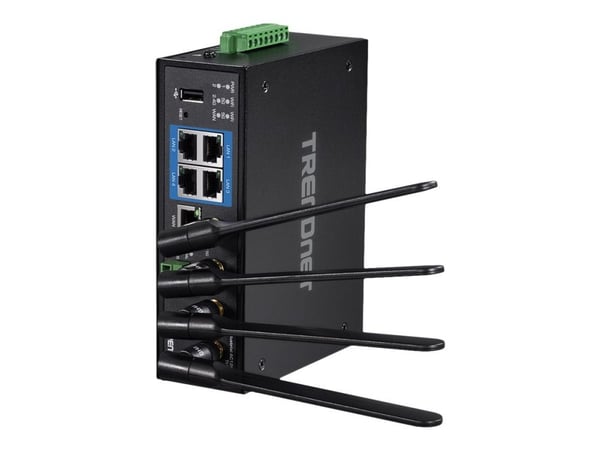 TRENDnet TI-W100 - Trådløs ruter 4-portssvitsj - 1GbE - Wi-Fi 5 - Dobbeltbånd - TAA-samsvar
