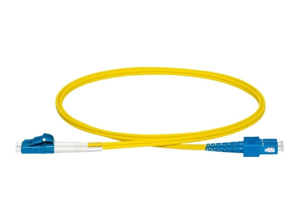 Lanview - Koblingskabel - SC/UPC-enkeltmodus (hann) til LC/UPC-enkeltmodus (hann) - 2 m - 2 mm - fiberoptisk - dupleks - 9 / 125 micron - OS2 - hal...