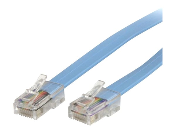 Startech Cisco Console Rollover Cable - RJ45 Ethernet - Network cable - RJ-45 (M) to RJ-45 (M) - 6 ft - molded, flat - blue - ROLLOVERMM6 - Nettver...