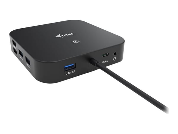 i-Tec USB-C Dual Display Docking Station with Power Delivery - Dokkingstasjon - USB-C / Thunderbolt 3 - 2 x DP - 1GbE - 112 watt