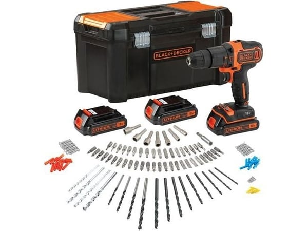 Black & Decker BDCHD181B3A, Pistooliporakone, Musta, Oranssi, 1 cm, 2,5 cm, 1 cm, 1 cm