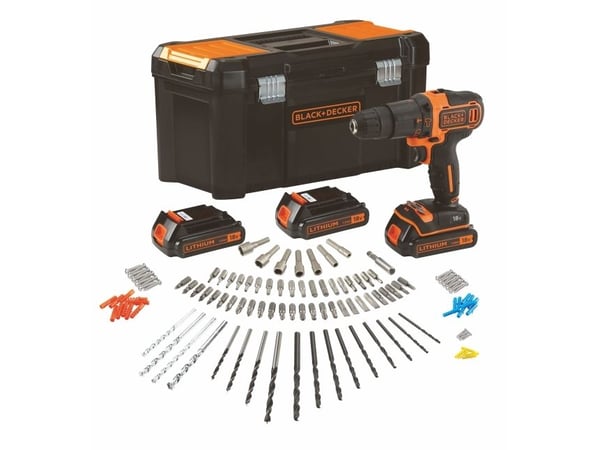 Black & Decker BDCHD181B3A, Pistooliporakone, Musta, Oranssi, 1 cm, 2,5 cm, 1 cm, 1 cm