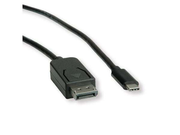 ROLINE 11045845, 1 m, USB Type-C, DisplayPort, Hanstik, Hanstik, Hanstik, Lige