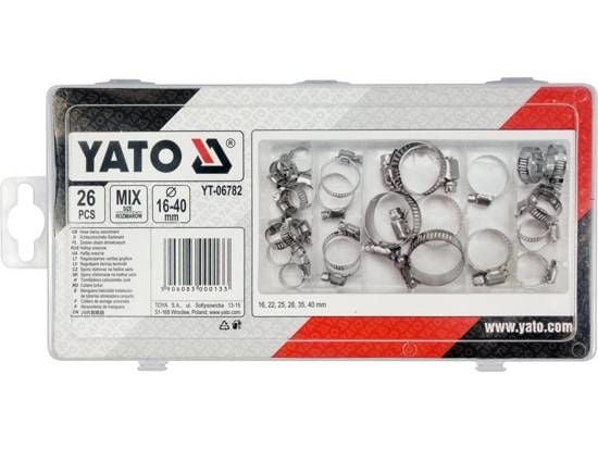 Yato YT-06782, Rørholder, Jern, 26 stk