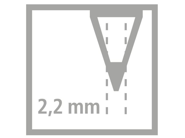 STABILO Schwan, HB, Röd, Hexagonal, Tjeckien, 2,2 mm, 7 mm