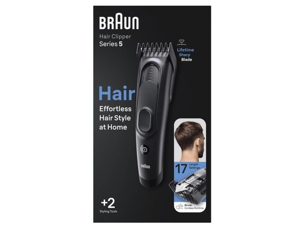 Braun HC5330 - musta - 3 mm - 3,5 cm - pää - 5 vuotta (5 vuotta) - ladattava akku (448716)
