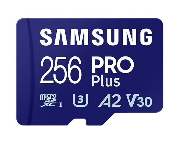 Samsung PRO Plus MB-MD256SA - Flash-minneskort (microSDXC till SD-adapter inkluderad) - 256 GB - A2 / Video Class V30 / UHS-I U3 - mikroSDXC UHS-I ...