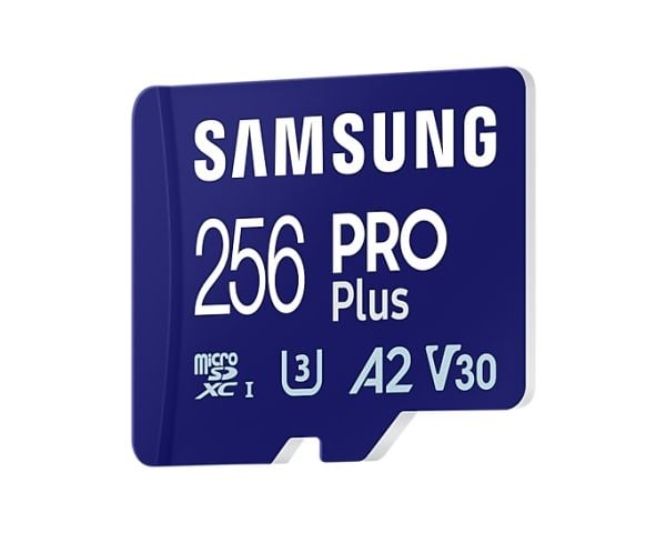 Samsung PRO Plus MB-MD256SA - Flash-minneskort (microSDXC till SD-adapter inkluderad) - 256 GB - A2 / Video Class V30 / UHS-I U3 - mikroSDXC UHS-I ...