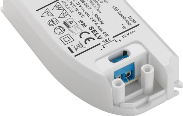Goobay 60367, Elektronisk lystransformator, Oransje, Hvit, IP20, -20 - 45 °C, CE, RoHS Directive 2011/65/EU [OJEU L174/88-110, 01.07.2011, 8 W