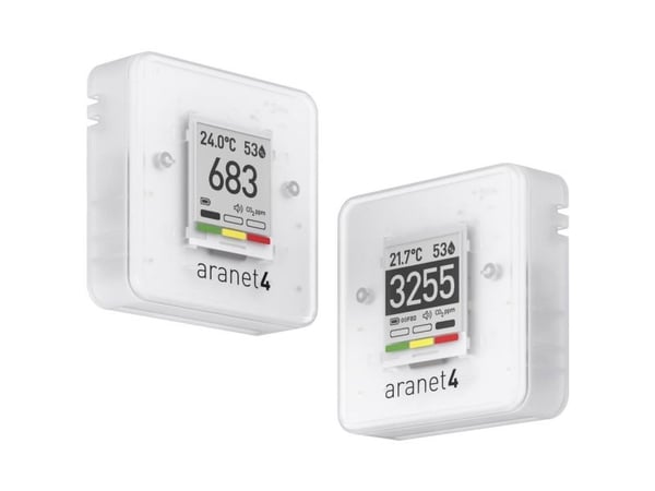 aranet CO2-mätare 0,0,0, 600–9999, 50, 85, 1100 ppm, °C, %, hPa med temperaturmätning