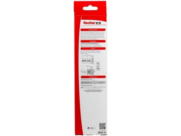 Fischer 520182, Skrue- og veggpluggsett, Lettbetong, Betong, Murverk, Murstein, Plast, M6, 1,2 cm, 28 cm