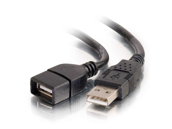 C2G 6.6ft USB Extension Cable - USB A to USB A Extension Cable - USB 2.0 - M/F - USB-forlengelseskabel - USB (hann) til USB (hunn) - 2 m - svart