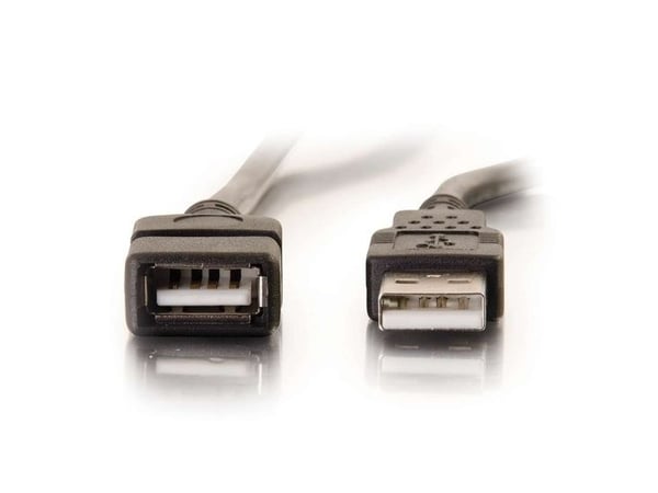C2G 6.6ft USB Extension Cable - USB A to USB A Extension Cable - USB 2.0 - M/F - USB-forlengelseskabel - USB (hann) til USB (hunn) - 2 m - svart