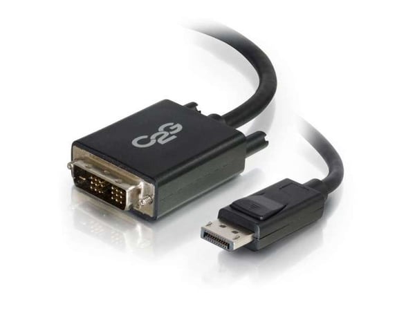C2G 2m DisplayPort to Single Link DVI-D Adapter Cable M/M - DP to DVI - Black - DisplayPort-kabel - DisplayPort (hann) til DVI-D (hann) - 2 m - svart