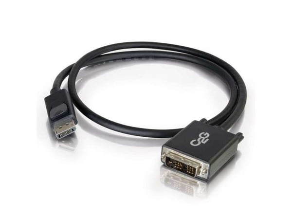 C2G 2m DisplayPort to Single Link DVI-D Adapter Cable M/M - DP to DVI - Black - DisplayPort-kabel - DisplayPort (hann) til DVI-D (hann) - 2 m - svart