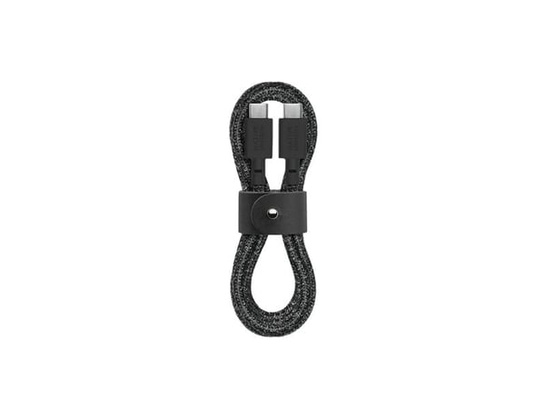 Native Union Belt Cable, 1,2 m, USB C, USB C, Sort