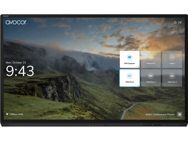 Avocor AVG-7560 - 75" Diagonalklasse G Series LED-bakgrunnsbelyst LCD-skjerm - interaktiv - med pekeskjerm (multiberørings) - 4K UHD (2160p) 3840 x...